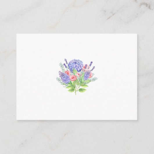 Lila en pony Sophisticated Wedding Informatiekaartje (Achterkant)