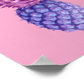Lila en roze ananas poster (Hoek)