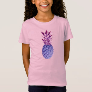 Lila en roze ananas t-shirt
