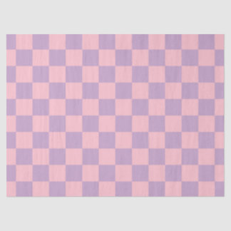 Lila en roze dambordpatroon tissuepapier