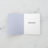 Lila en wit Quatrefoil Dank u Bedankkaart (Binnen)