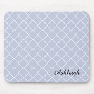 Lila en wit Quatrefoil Muismat