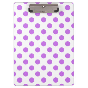Lila en witte poka dots klembord