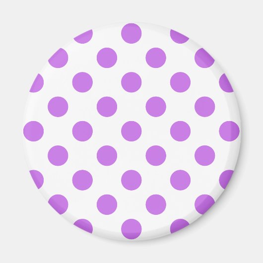 Lila en witte poka dots magneet (Voorkant)