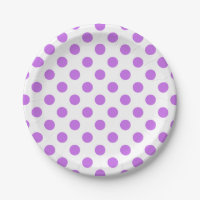 Lila en witte poka dots