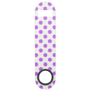 Lila en witte poka dots speed flessenopener