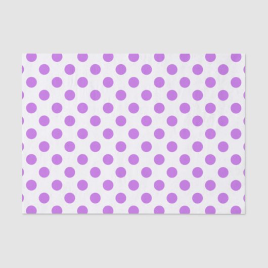 Lila en witte poka dots tissuepapier (Voorkant)