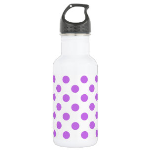 Lila en witte poka dots waterfles