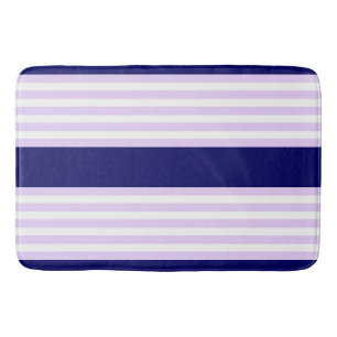 Lila en witte strepen met blauw van de marine badmat