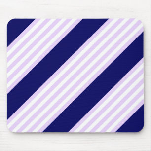 Lila en witte strepen met blauw van de marine muismat