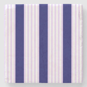 Lila en witte strepen met blauw van de marine stenen onderzetter