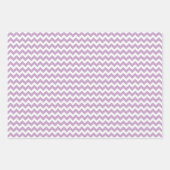 Lila en witte stripes Polka Dot Chevron Pattern Inpakpapier Vel (Voorkant 3)