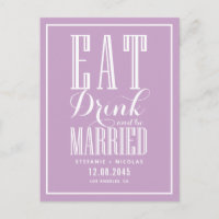 Lila Eten, Drinken en getrouwd zijn Save the Date