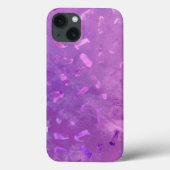 Lila Faux Glitter Texture Case-Mate iPhone Case (Achterkant)