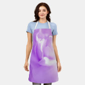 Lila Floral All-Over Print Schort (Gedragen)