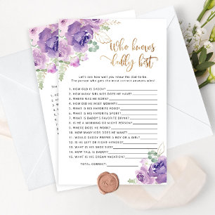 Lila floral die het beste baby shower weet