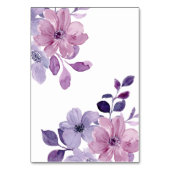 Lila Floral Wedding Kaart (Achterkant)