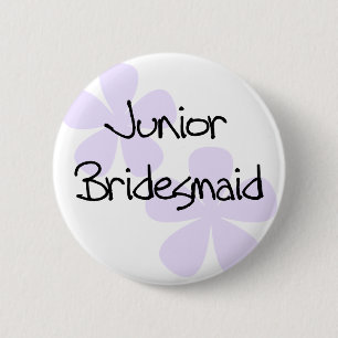 Lila Flowers Jr. Bridesmaid Ronde Button 5,7 Cm