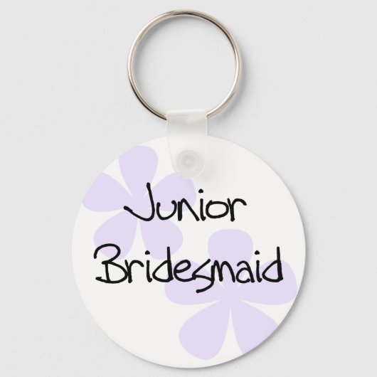 Lila Flowers Jr. Bridesmaid Sleutelhanger (Voorkant)
