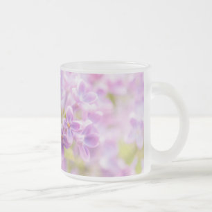 Lila Flowers Mist Matglas Koffiemok
