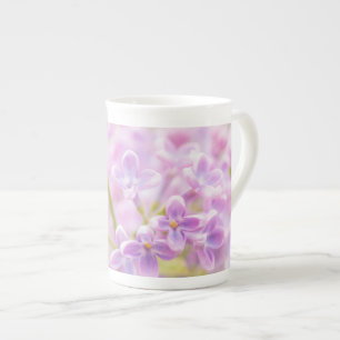 Lila Flowers Mist Porselein Kop