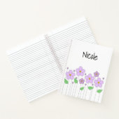 Lila Flowers Notitieboek (Binnen)