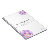 Lila Flowers Personalized Gratitude Journal Notitieboek (Rechterzijde)