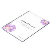 Lila Flowers Personalized Gratitude Journal Notitieboek (Linkerzijde)