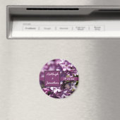 Lila Flowers Save the Date Magnet Magneet (Insitu (Vaatwasser))