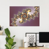 Lila - Fractal Poster (Thuiskantoor)