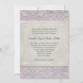 Lila Frans Regency Lace Etched Wedding Kaart (Voorkant)