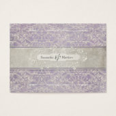 Lila  Frans Regency Lace Etched Wedding Visitekaartje (Voorkant)