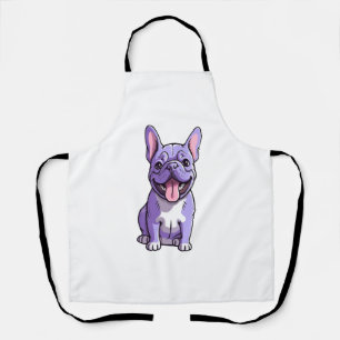 Lila Franse Bulldog Schort