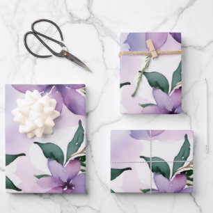 Lila Frost Waterverf Palet Inpakpapier Vel