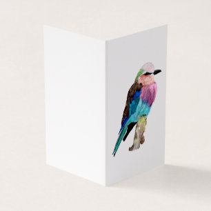 Lila gebrande rolvogel kaart