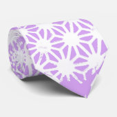 Lila geometrisch patroon stropdas (Opgerold)