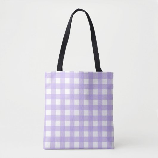 Lila Gingham Draagtas (Voorkant)