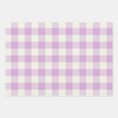 Lila Gingham Inpakpapier Vel (Voorkant)