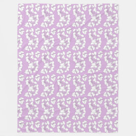 Lila Ginkgo Biloba Fleece Blanket