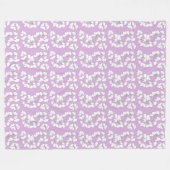 Lila Ginkgo Biloba Fleece Blanket (Voorkant (Horizontaal))