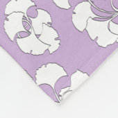 Lila Ginkgo Biloba Fleece Blanket (Hoek)