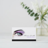Lila glitter eyeshadow - Makeup Artist Visitekaartje (Staand voorkant)