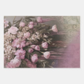 Lila & Groen Portret, Bloemen, In reliëf gemaakte Inpakpapier Vel (Voorkant 2)