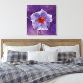 Lila Hibiscus Canvas Afdruk (Insitu (Slaapkamer))