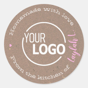 Lila homemade uit de keuken van de Logo Sjabloon Ronde Sticker