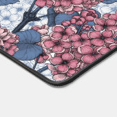 Lila in roze en blauw bureaumat (Hoek)