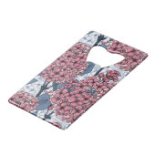 Lila in roze en blauw kredietkaart flessenopener (Voorkant Gekanteld)