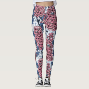 Lila in roze en blauw leggings