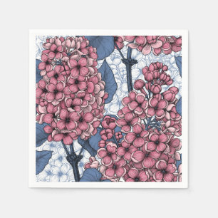 Lila in roze en blauw servet