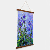 Lila IRIES van Claude Monet Hangend Wandkleed (Gebogen)